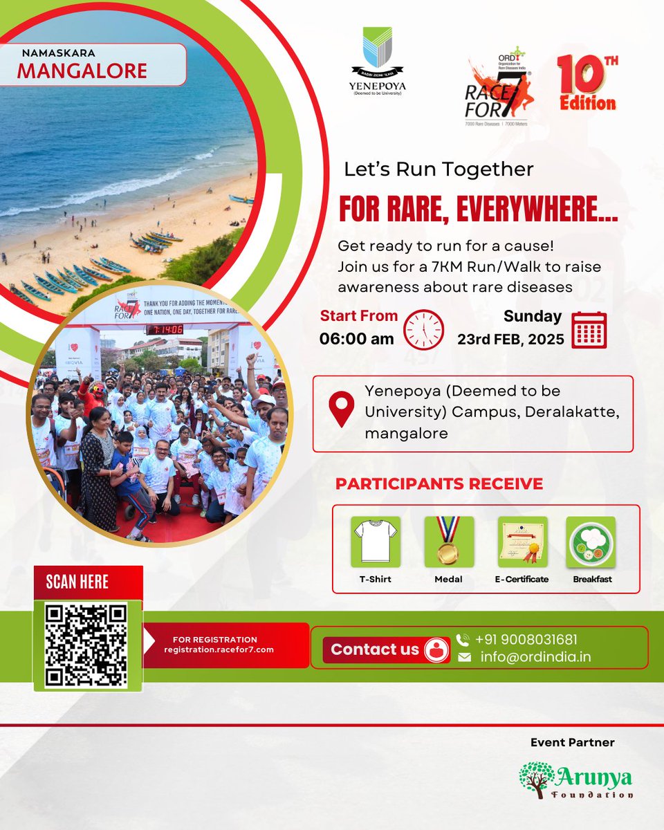 ORDIndia's tweet photo. 📢 Join the Movement! Shri.@dineshgrao has unveiled the Race for 7 poster &amp; urged everyone to support rare disease awareness.

Date: 23rd Feb 2025 | 6:00 AM
Every step counts! Register now &amp; be part of the change. 💙 #RaceFor7 #RareDiseaseAwareness #JoinTheMovement https://t.co/xJ1n0ZijwJ