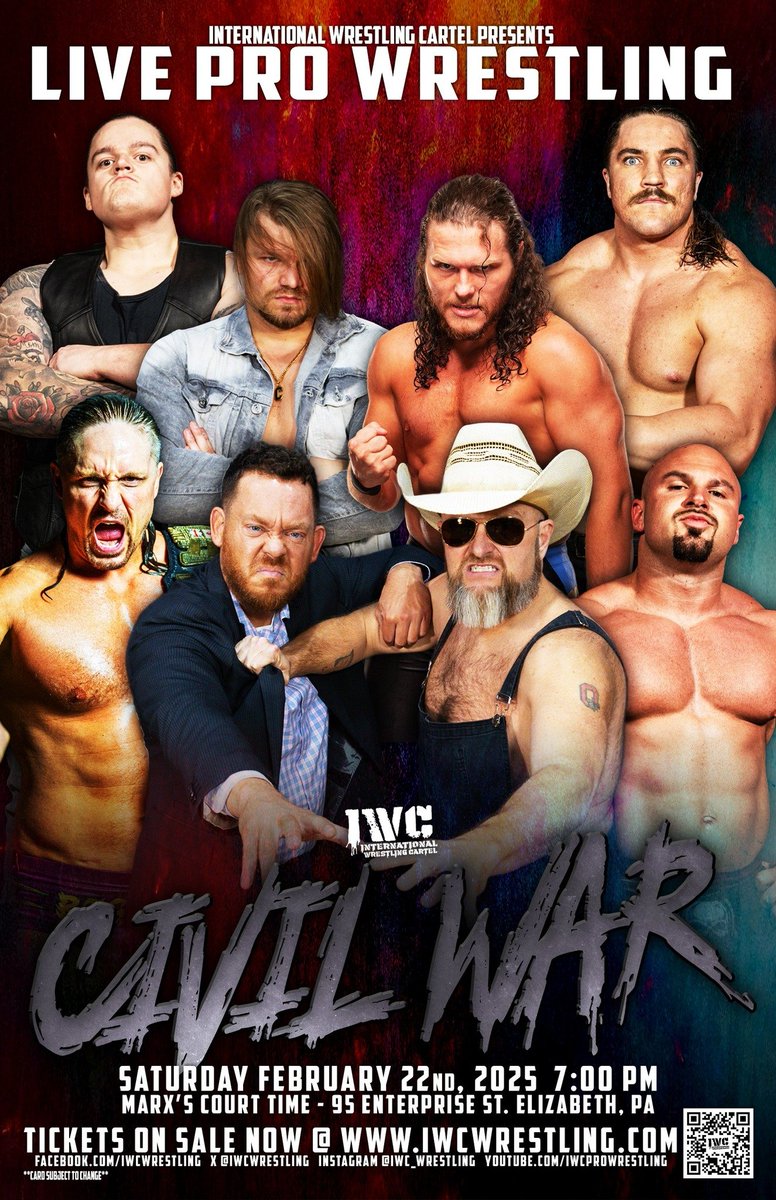 Next big event coming on February 22! Tickets available now at IWCwrestling.com!