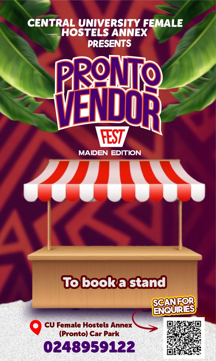QuistDzifa's tweet photo. Happening this March at Central University, Miotso campus📍
Book your stands now! https://t.co/beGBjVHhtm