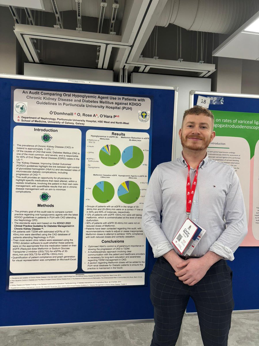 Paul O'Hara (@ballypoh) on Twitter photo Congratulations to <a href="/OisinODomhnaill/">Oisin O Domhnaill</a> SHO  and Alex Rose CNS who presented their poster @ the #NOCA25 annual conference from an audit <a href="/PortiunculaHosp/">Portiuncula Hospital</a> on Dose adjusting diabetic medications in CKD #patientsafety #audit <a href="/noca_irl/">National Office of Clinical Audit</a> <a href="/CORUIreland/">CORU Ireland</a> <a href="/HSE_West_NWest/">HSEWestNorthWest</a>  <a href="/GalwayCMNHS/">University of Galway CMNHS</a> Congratulations to <a href="/OisinODomhnaill/">Oisin O Domhnaill</a> SHO  and Alex Rose CNS who presented their poster @ the #NOCA25 annual conference from an audit <a href="/PortiunculaHosp/">Portiuncula Hospital</a> on Dose adjusting diabetic medications in CKD #patientsafety #audit <a href="/noca_irl/">National Office of Clinical Audit</a> <a href="/CORUIreland/">CORU Ireland</a> <a href="/HSE_West_NWest/">HSEWestNorthWest</a>  <a href="/GalwayCMNHS/">University of Galway CMNHS</a>