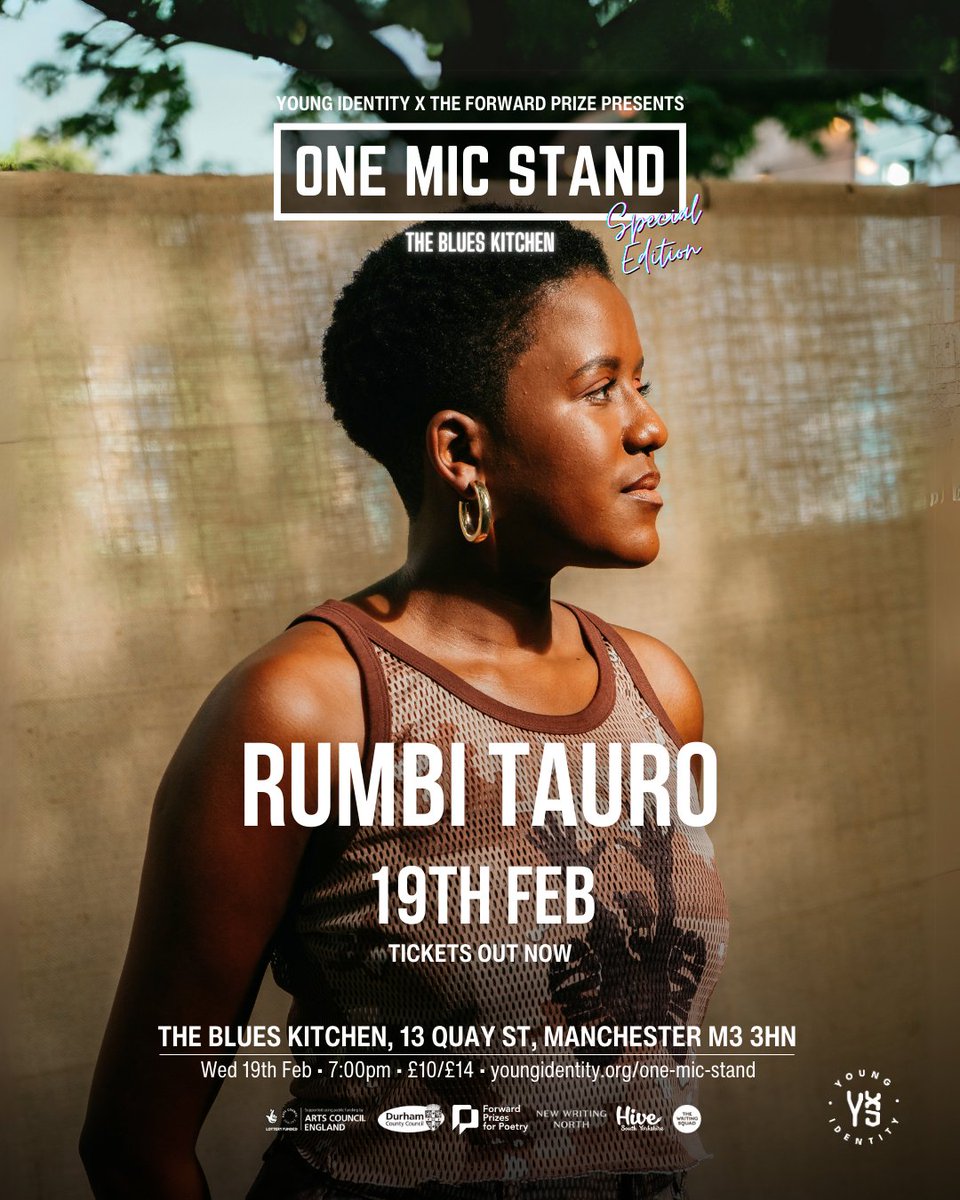 One Mic Stand x <a href="/ForwardPrizes/">Forward Prizes</a> presents Headliner
<a href="/rumbitauro/">Rumbi Tauro</a> 

Incredible R&amp;B and Soul artist making waves across the North West. Fresh from a 2024 headline tour for their EP Live in Manchester.

🗓️ Wed 19 Feb 7:00pm 
📷 @theblueskitchenmcr  

Tickets: link.dice.fm/7myjLoEGGQb