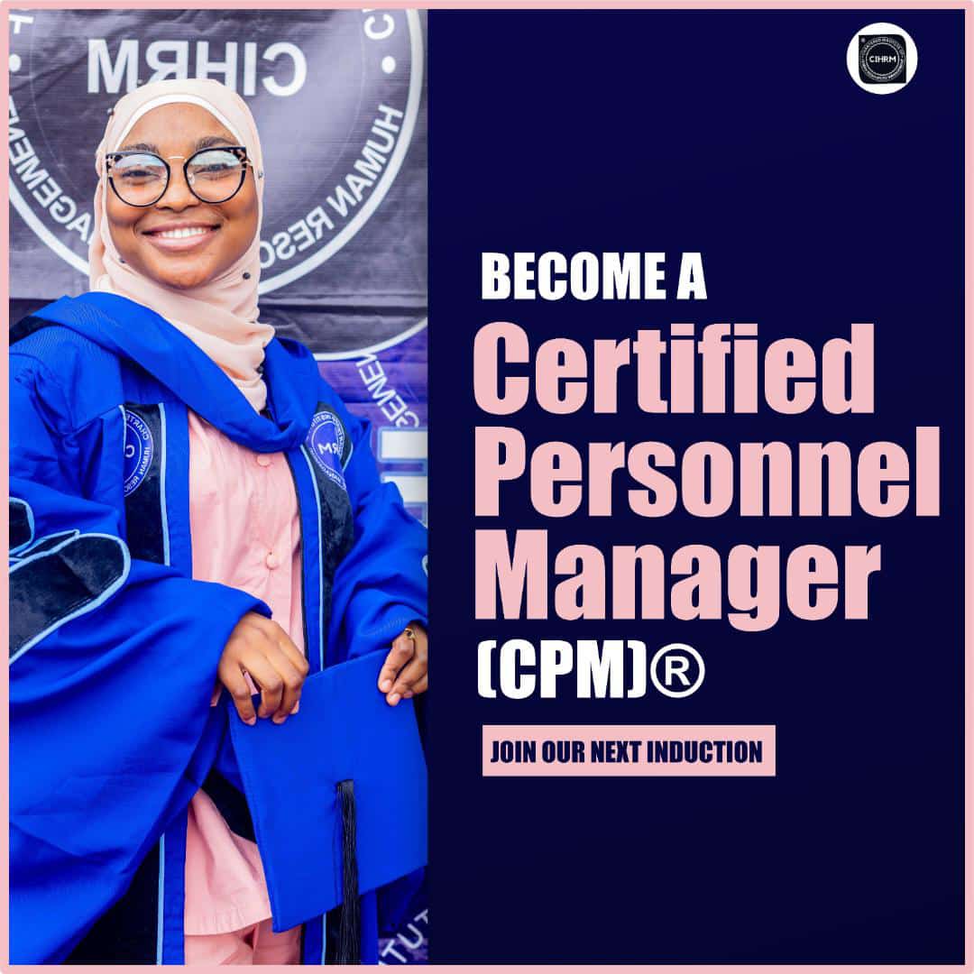 cihrmnigeria's tweet photo. Advance your HR career with CIHRM Nigeria!
Become a Chartered HRASยฎ, HREMยฎ, or HRBPยฎ and gain industry-recognized credentials that set you apart.
Join our next induction today!
#CIHRM #HRExcellence #CareerGrowth https://t.co/1AwggAvahf