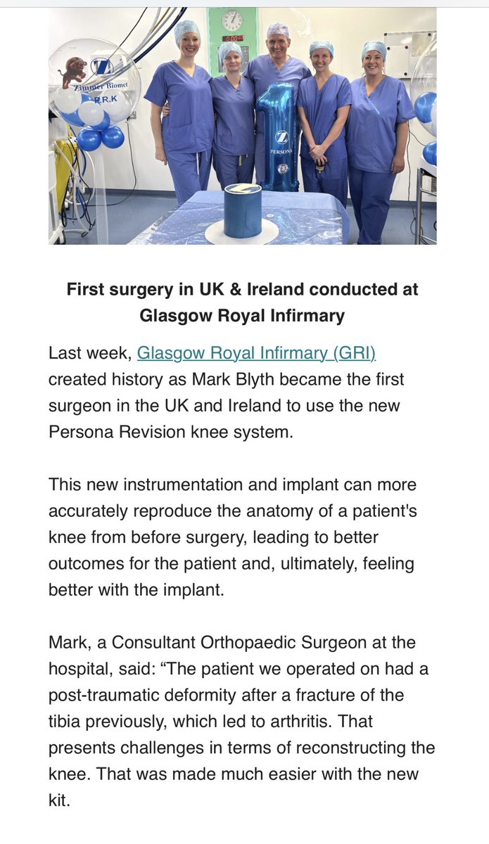 elgoldave's tweet photo. More innovation in #nhsscotland @NHSGGC 

Orthopaedics this time! Great effort. More good News. 

@BBCLisaSummers @stvsharon - a worthwhile feature

@neilcgray @scotgovhealth https://t.co/weIuoJaLti