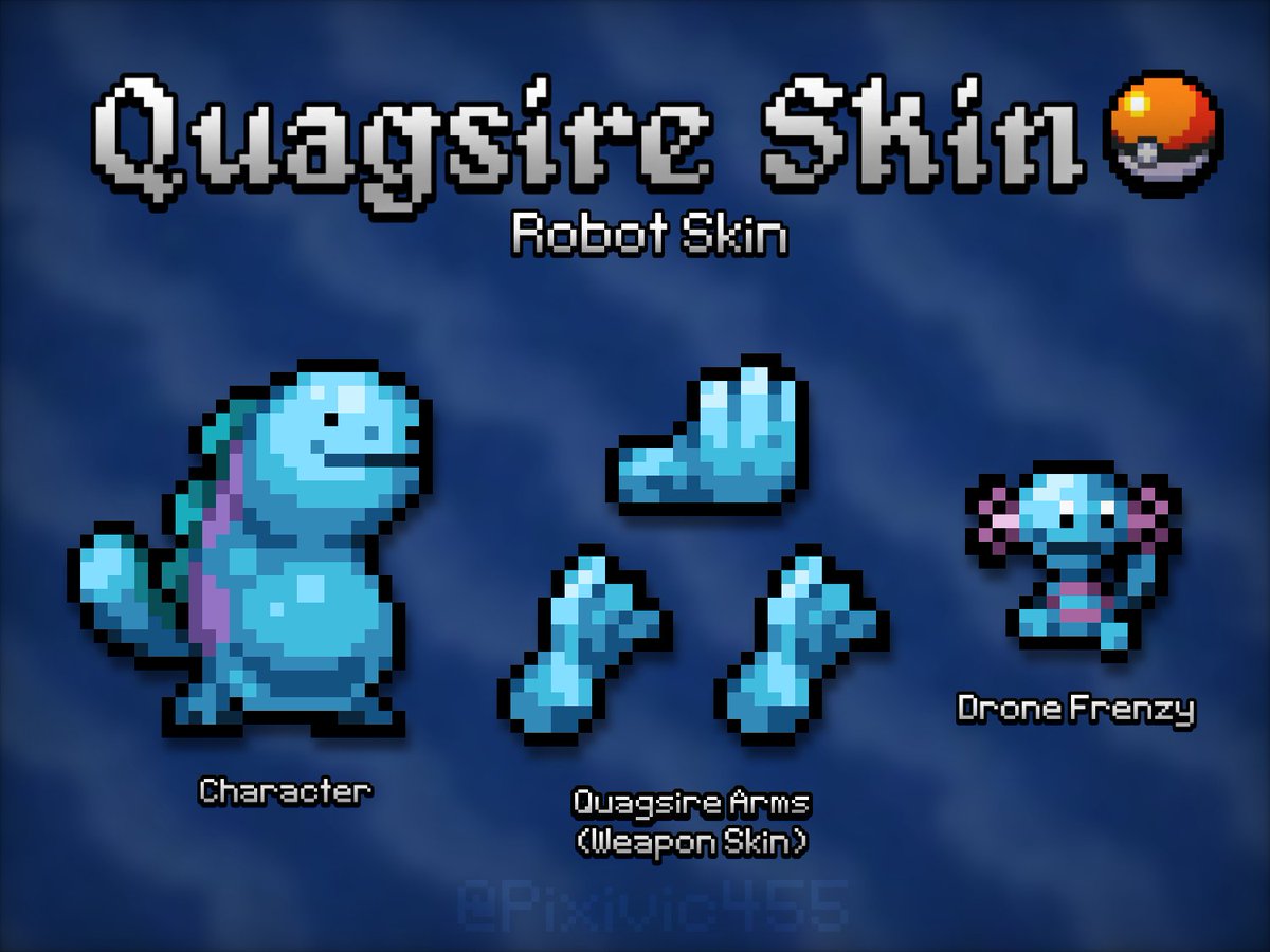 impixivic455's tweet photo. Quagsire | Robot Skin Concept 
From the game #Pokemon, requested by someone on discord 
#soulknight #Pixelart #fanart https://t.co/xMG5ykumuN