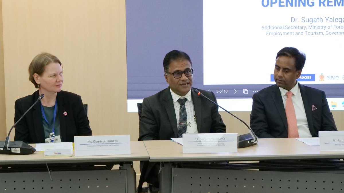 IOMAsiaPacific's tweet photo. Labour migration governance requires collaboration.
At today’s #ColomboProcess side event, @UNmigration, @ILO, @UN_Women and partners engaged governments & civil society in exploring solutions to strengthen protections and enhance opportunities for migrant workers.
#GCM https://t.co/9rjjoAKUp2