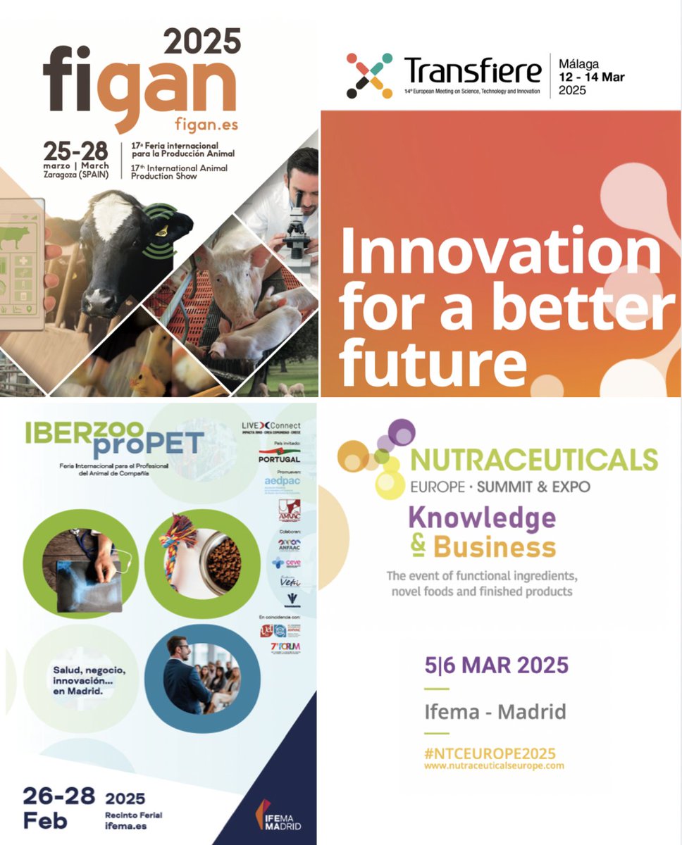 Vetmasi's tweet photo. Te dejamos los próximos eventos en los que colabora Vet+i: Iberzoo-Propet, Figan, Transfiere, Nutraceuticals ¡Y muchos más! 🚀¿Te los vas a perder?👀 Descúbrelos todos aquí➡️https://t.co/n5q0UZJgdJ
#Eventos #Colaboraciones #Networking #Industria #Nutraceuticos #Nutraceuticals https://t.co/ylLpjtlUGb
