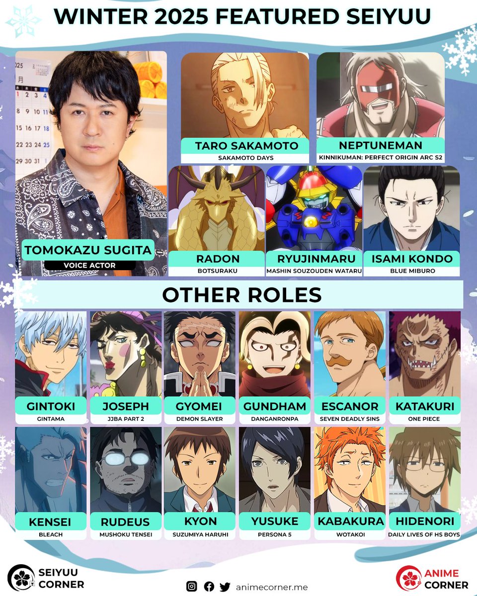 ❄️ Daily Winter 2025 Featured Seiyuu: Tomokazu Sugita