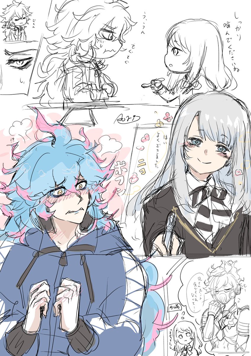 つづき…)イデ監 #twstプラス
もぐもぐとポフンするイデ💀とニコな監🌸が描きたかったの 