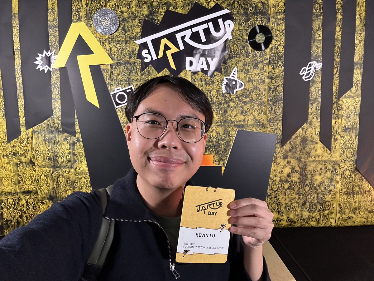 kevinzlu's tweet photo. if you told me a year ago that i’d be in estonia pursuing academic research on climate tech and interviewing incredible founders i’d think you were insane.

but here i am, at my first startup conference in the EU!!!! https://t.co/oReBaZolzR