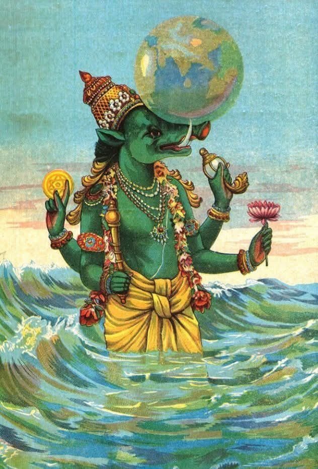 विष्णु भगवान ने पृथ्वी को किस समुद्र से निकाला था, जबकि समुद्र पृथ्वी पर ही है?
