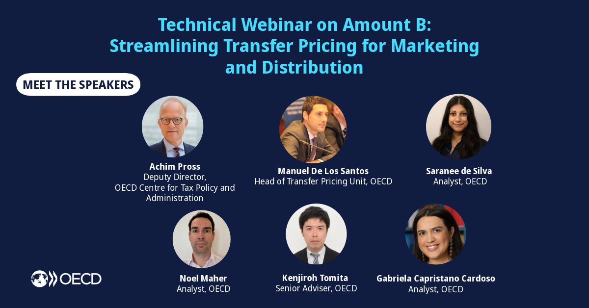 📺  Don't miss our upcoming webinar!
 
Join OECD experts for updates on the implementation and next steps for Amount B,  a simplified, streamlined approach to #transferpricing.
 
🎯 Plus, a demo of the new Pricing Automation Tool.

Register ⤵️
oe.cd/5Tf