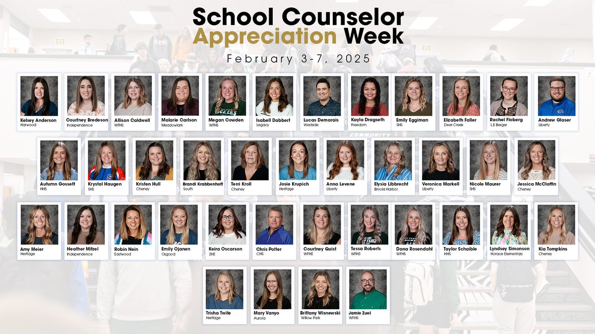 WFPSchools's tweet image. It's American School Counselor Association's National School Counselor Week! Thank you to all the WFPS counselors who help our learners succeed. 
#DistrictofChoice #NSCW25