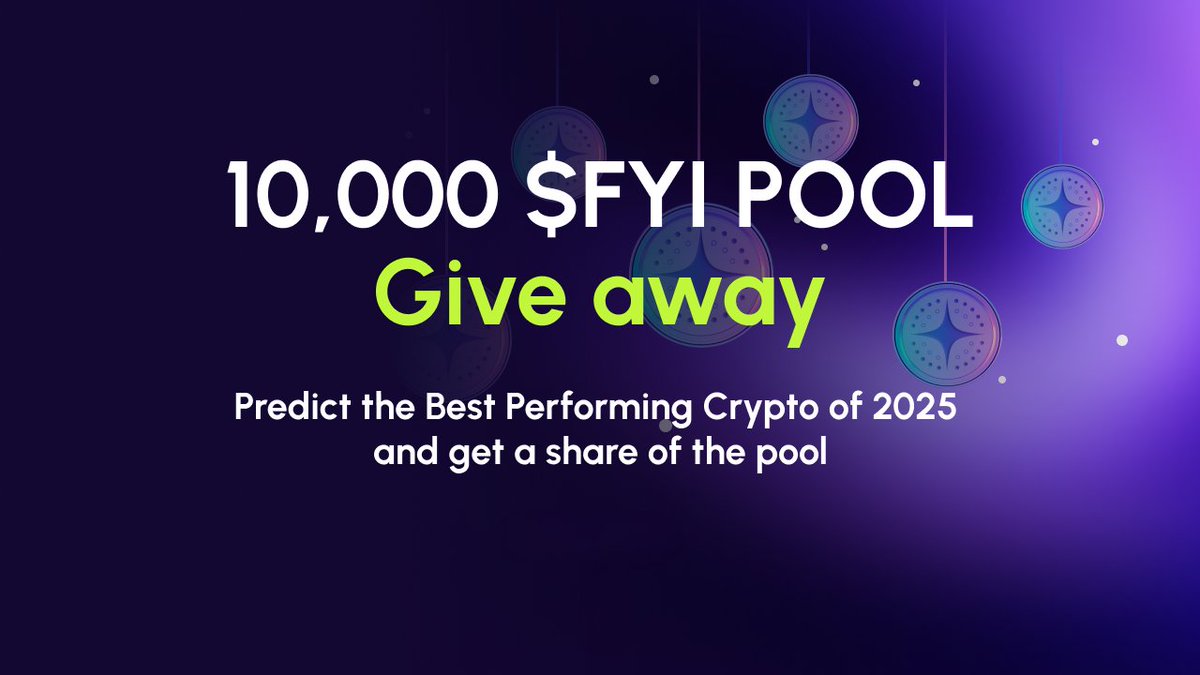 Predict the best performing Crypto of 2025 📈... and grab a share of 𝟭𝟬,𝟬𝟬𝟬 $𝙁𝙔𝙄 𝙥𝙧𝙞𝙯𝙚 𝙥𝙤𝙤𝙡! 💰🚀

⏰ 𝗗𝗲𝗮𝗱𝗹𝗶𝗻𝗲: Sunday, 9th February 2025

Read on for how to participate 👇...