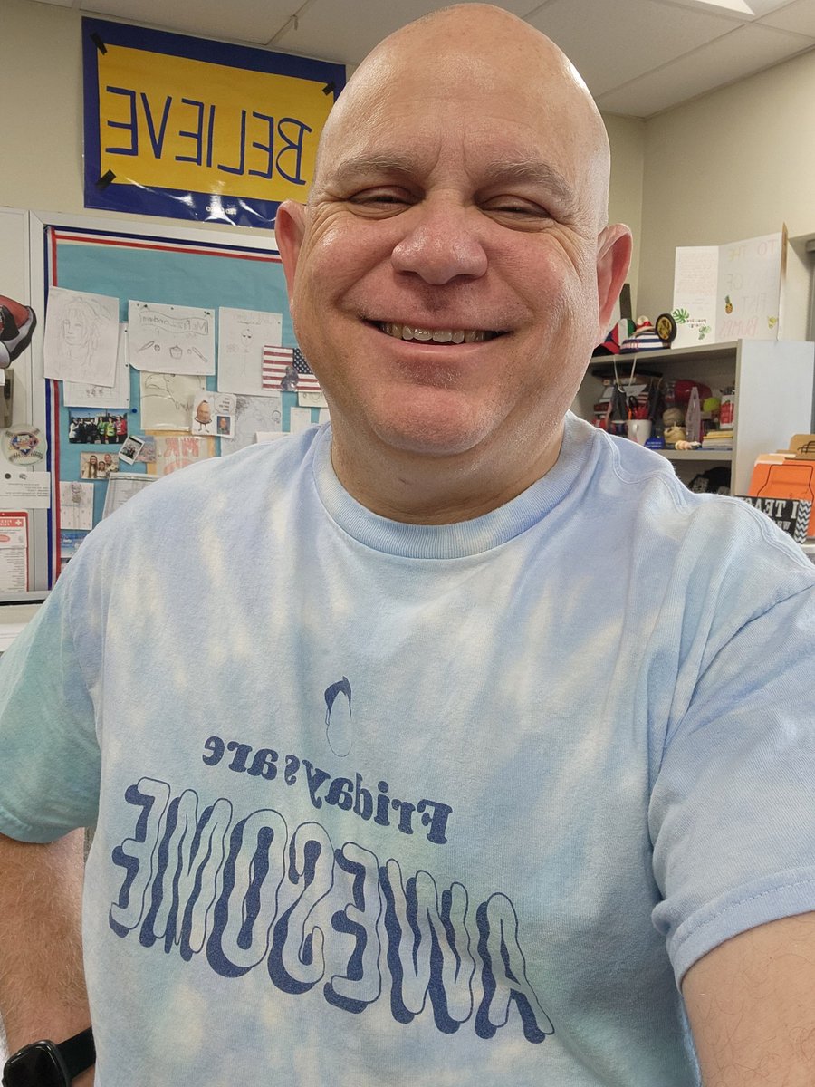 Hey <a href="/CarlAzuz/">Carl Azuz</a> I have a question for you. Well, it is rhetorical really ..is it too early to promote that Friday's are awesome? Of course not. 😄 Tie Dye Tuesdays are awesome as well. Enjoy the day!