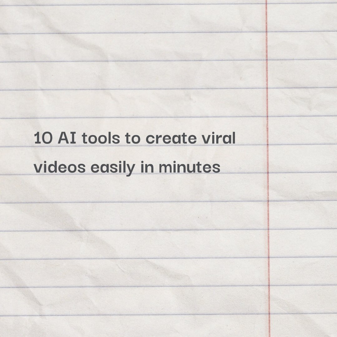 shushant_l's tweet photo. I'm shocked people still spend hours on video content creation.

Here are 10 AI tools to create viral videos easily in minutes: 👇 https://t.co/2HHq3AuZwW
