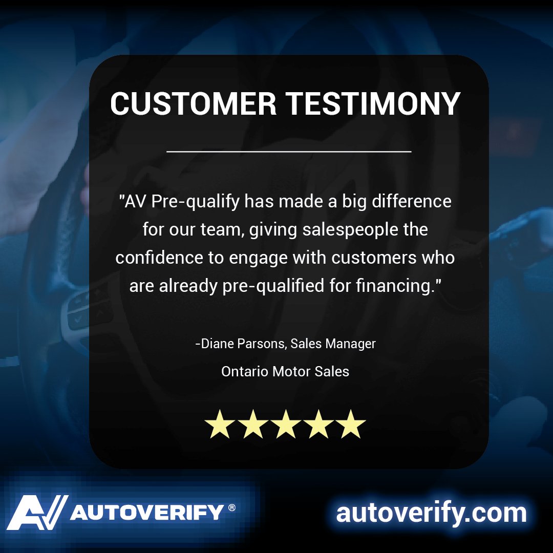 AV_GoDigital's tweet image. Confidence is key! Discover how AV Pre-qualify can empower your team and elevate your dealership’s performance. 🚗✨

Learn More: 1l.ink/DW3XLVX

#AutoVerify #Prequalify #DriveConfidence