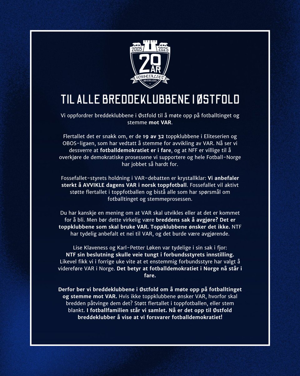 Til alle breddeklubbene i Østfold.