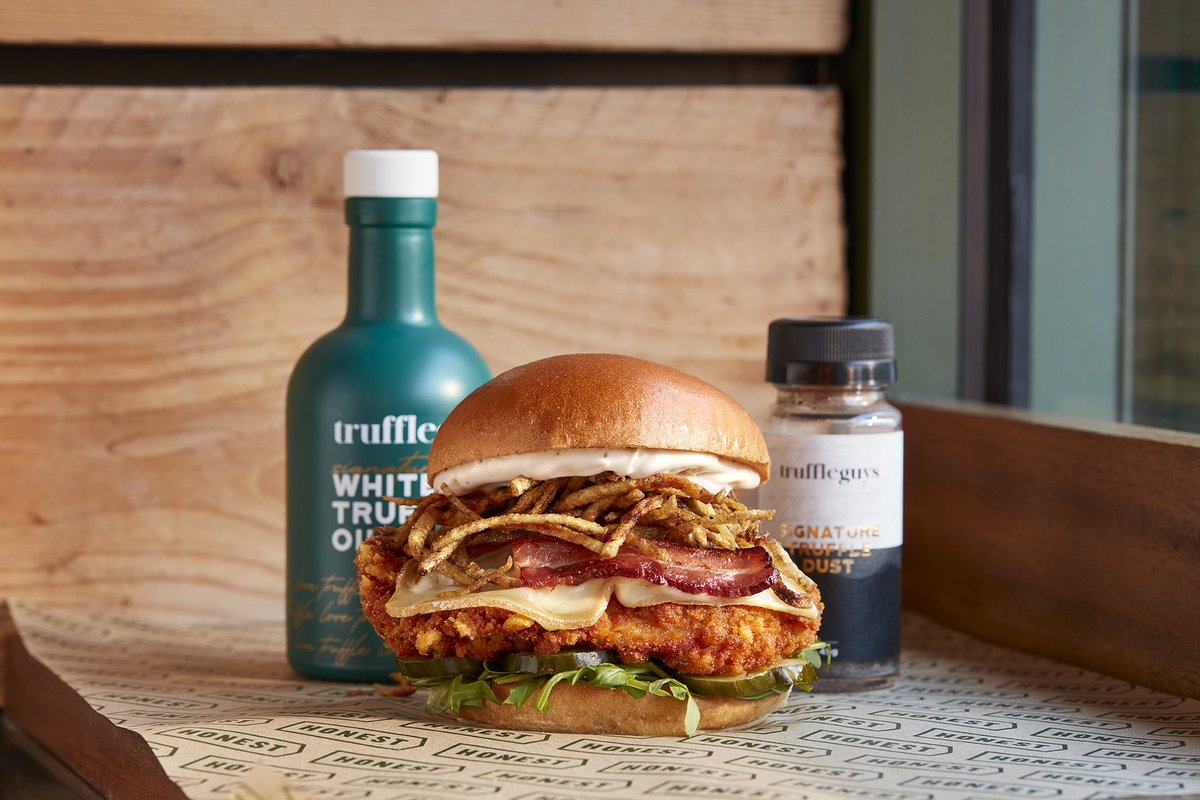 Truffle Raclette is a new twist on an old favourite. It's our third collab with Truffle Guys and more decadent than ever. This year we've upped the indulgence with gooey French raclette cheese. 🧀🍔