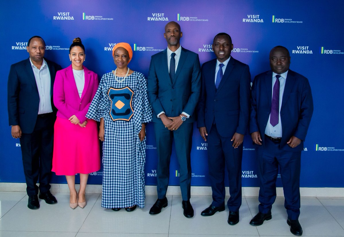 Rwanda Development Board (@rdbrwanda) on Twitter photo Today, RDB CEO <a href="/afrika_jean/">Jean-Guy K. Afrika</a> welcomed the <a href="/AfDB_Group/">African Development Bank Group</a> Executive Director for Eastern Africa, <a href="/JNzayikorera/">Jonathan Nzayikorera, MEcon, MBA, Chartered Banker</a>, and Country Manager, <a href="/AissaToureSarr1/">Aissa Toure Sarr</a>, for a courtesy visit.
The discussion focused on strengthening collaboration to support Rwanda’s economic development. Today, RDB CEO <a href="/afrika_jean/">Jean-Guy K. Afrika</a> welcomed the <a href="/AfDB_Group/">African Development Bank Group</a> Executive Director for Eastern Africa, <a href="/JNzayikorera/">Jonathan Nzayikorera, MEcon, MBA, Chartered Banker</a>, and Country Manager, <a href="/AissaToureSarr1/">Aissa Toure Sarr</a>, for a courtesy visit.
The discussion focused on strengthening collaboration to support Rwanda’s economic development.