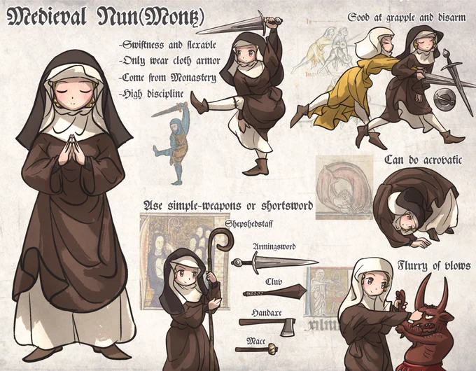 My big-brain legally European medieval Monk class in CRPGs. 