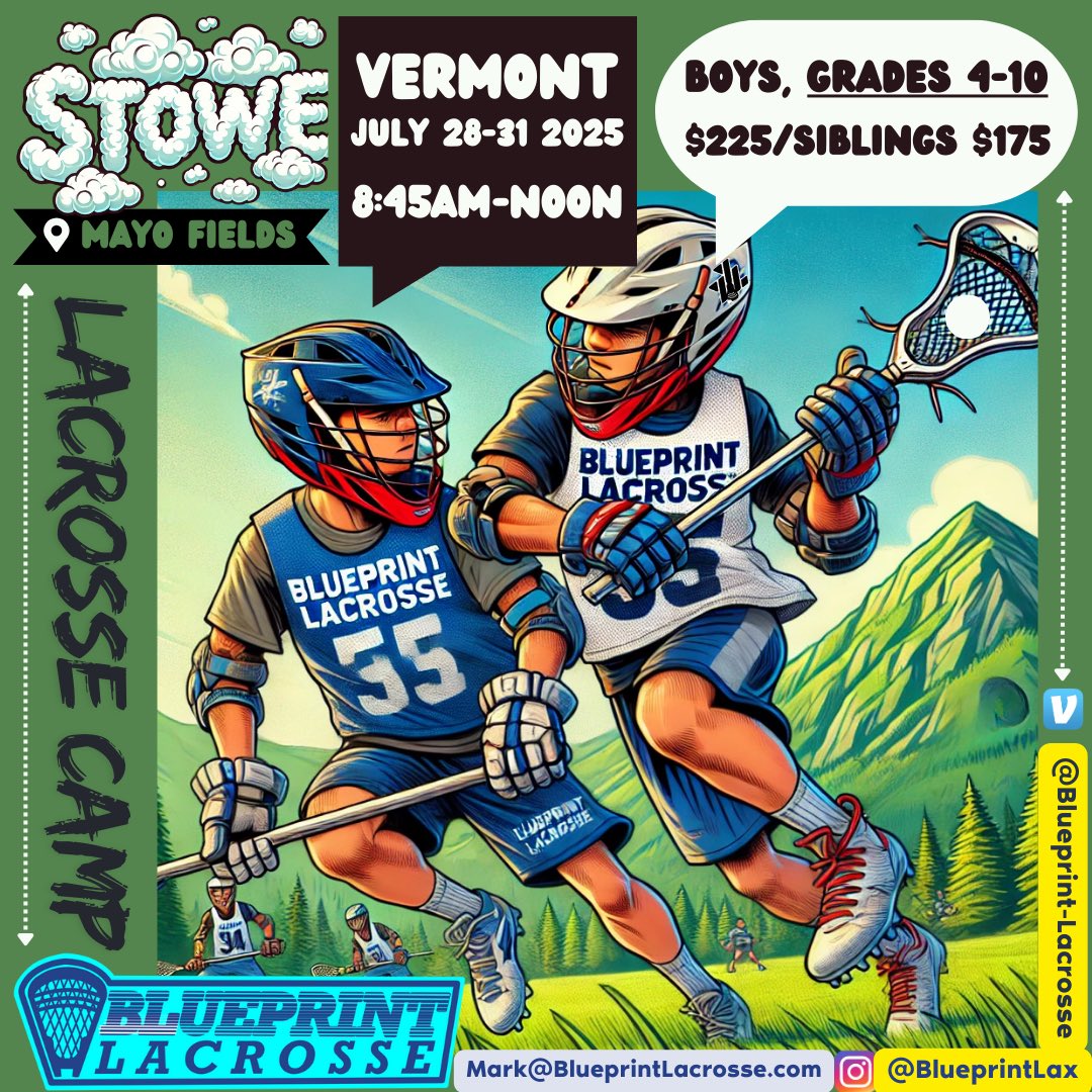 LaxwellSmart's tweet photo. @blueprintlax #LacrosseCamp in #StoweVT! #TheStructureYouNeed https://t.co/3DXTgKj1Ml