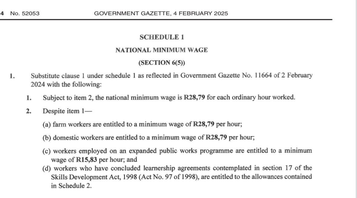 SS_Tembe's tweet image. New Minimum has been published. If you have a full time domestic worker (Mon-Fri) you should be paying them R4,989.88 per month at a minimum…no excuses