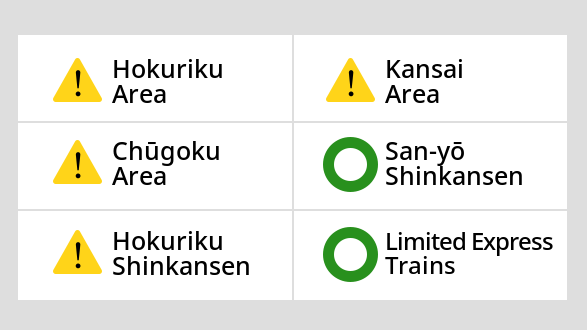 jrwest_info_eng's tweet photo. JR-West service status has been updated for the Hokuriku Shinkansen as of 2/4 at 22:10. Click the URL for details. https://t.co/urHEUgzl5U https://t.co/HwTa9N5AqA