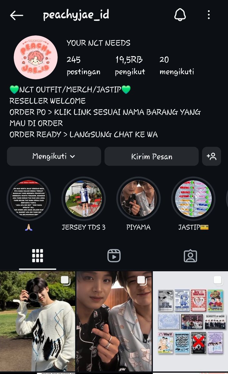 Gw mau spill akun ini guys peachyjae_id dia cuma ada ig aj (sorry klo thread nya berantakan soalnya baru pertama kali)