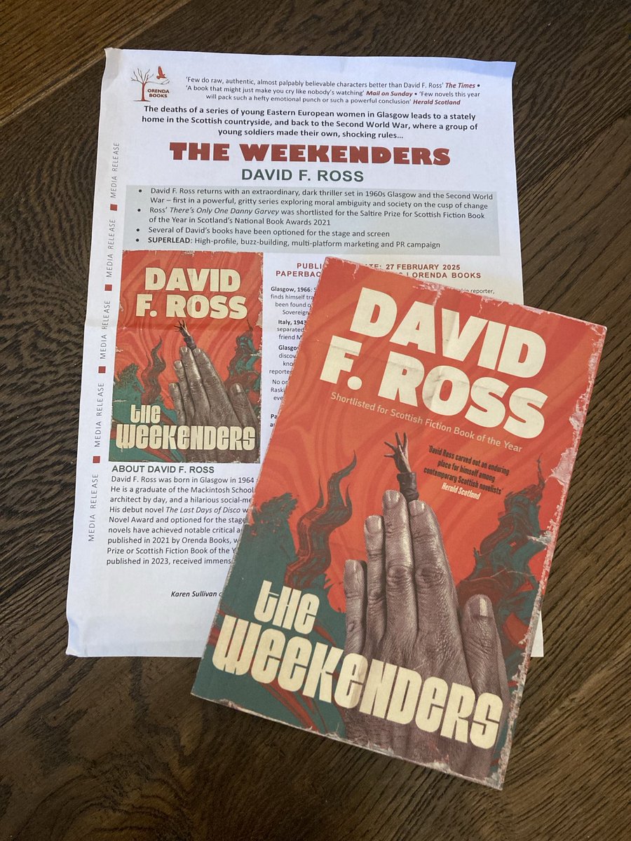 fionamsharp's tweet photo. Book post. Thank you @OrendaBooks #DavidFRoss #TheWeekenders https://t.co/KYt40ZnsTP