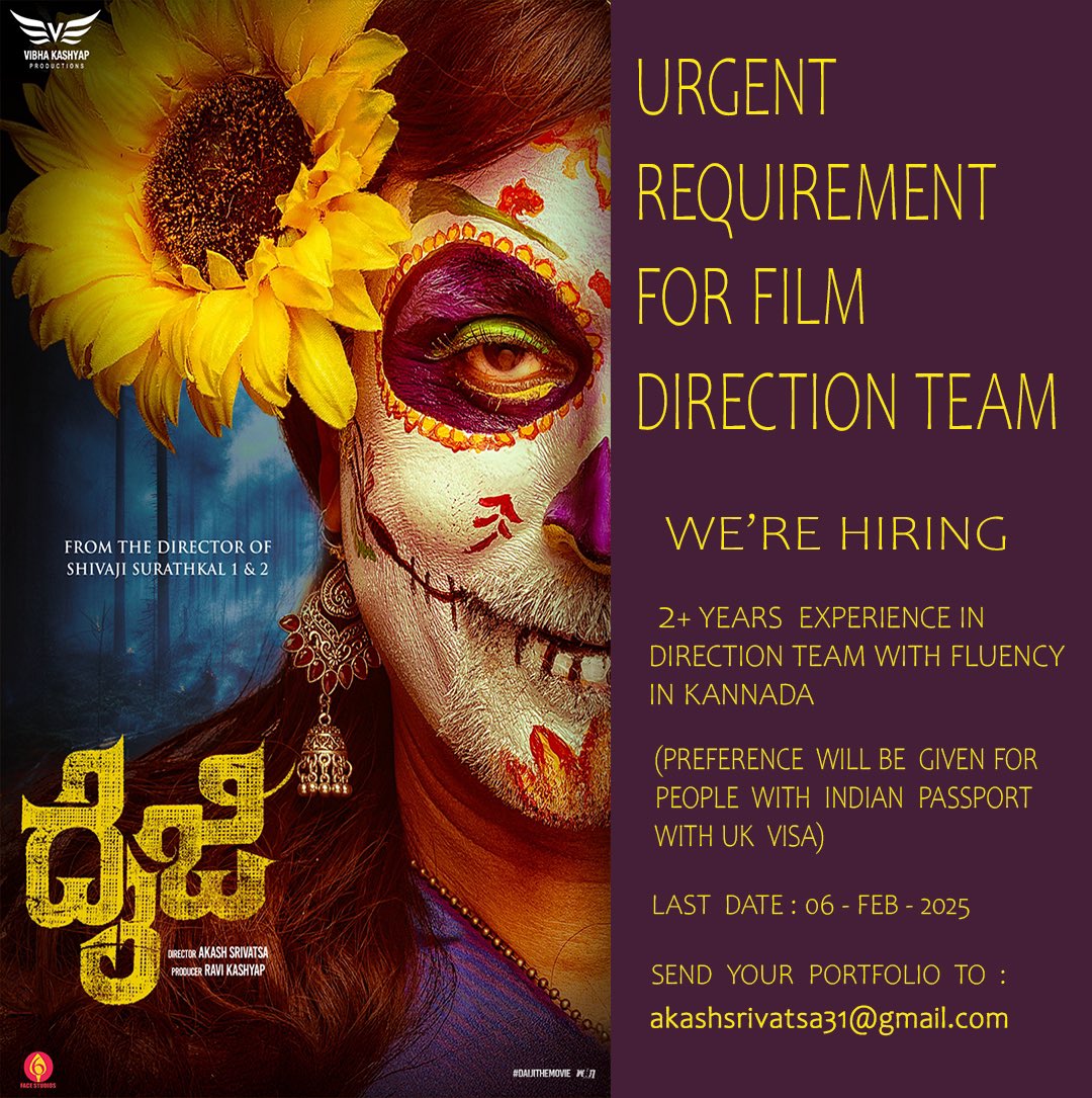Urgent Requirement for assistant directors …