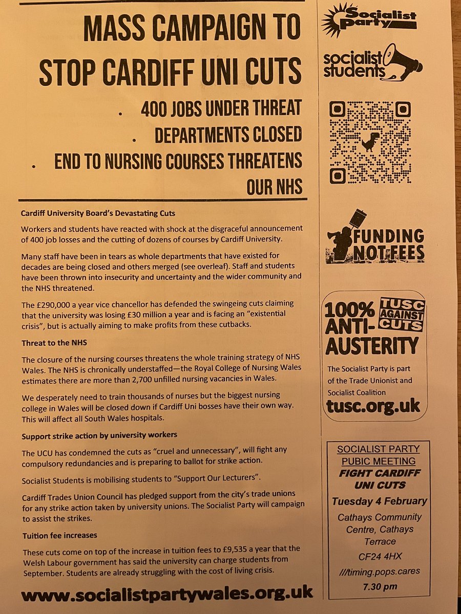 Cardiff Socialists tweet media