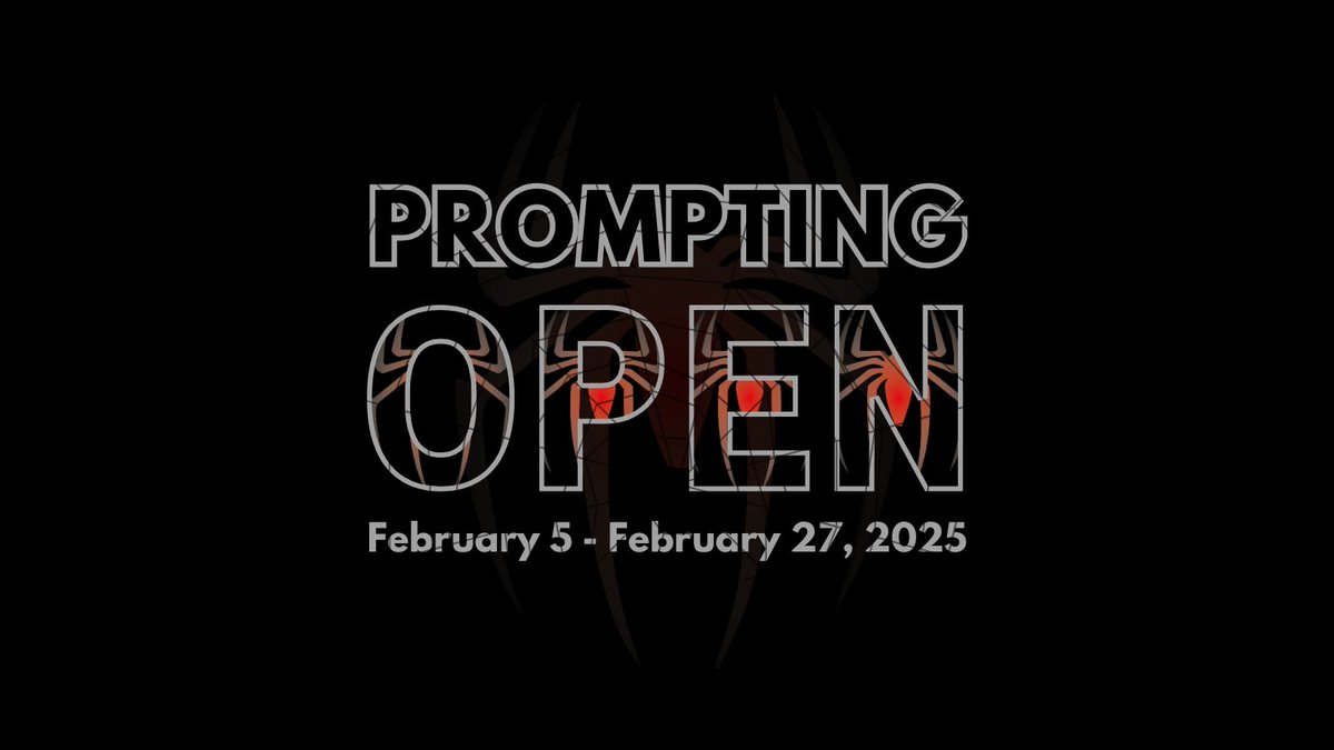 🕷️❤️ PROMPTING IS NOW OPEN ❤️🕷️ 

Head over to our AO3 Collection to submit your Spideykook Taekook Prompts: archiveofourown.org/collections/sp…

Each person can submit up to 10 prompts.

Prompting Period: February 5 - February 27, 2025 (KST)