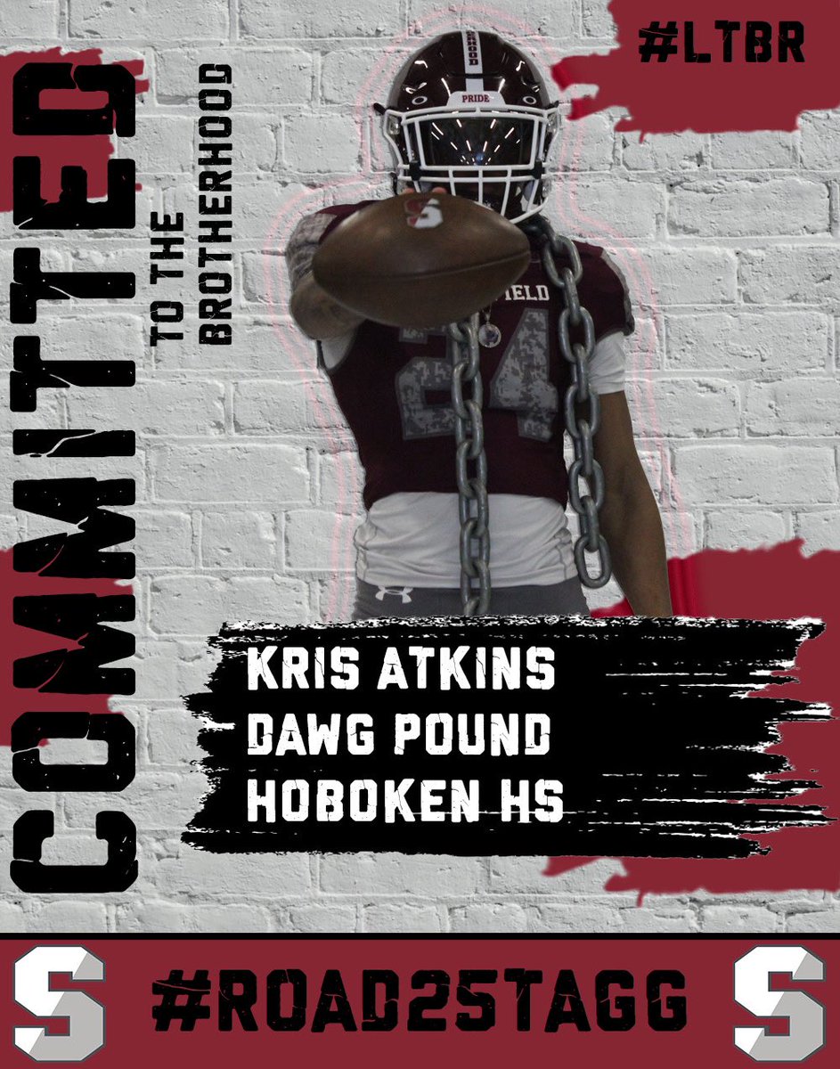 Kristopher2406's tweet photo. Truly blessed to announce my commitment to Springfield collage . A big shoutout to @Mike_Cerasuolo and @CoachJDiRenzo for the opportunity. 
#Stagg #Brotherhood  Let’s work 🐾🔻 https://t.co/bgQctL90rd