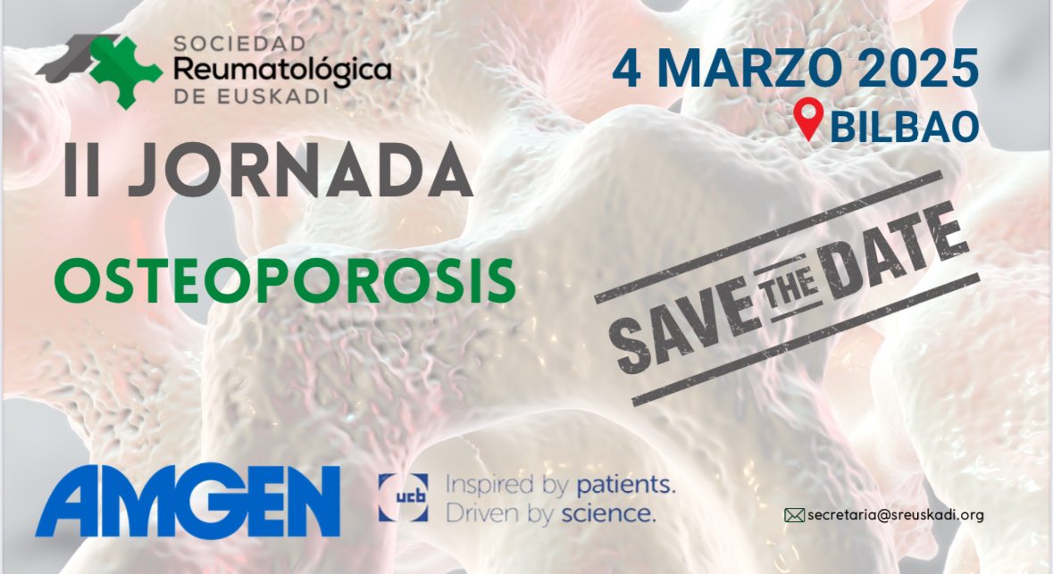 EuskErreumaElk's tweet photo. Ya estamos organizando la jornada de osteoporosis de este año. Guárdate la fecha ! https://t.co/60NZgrKZ1O