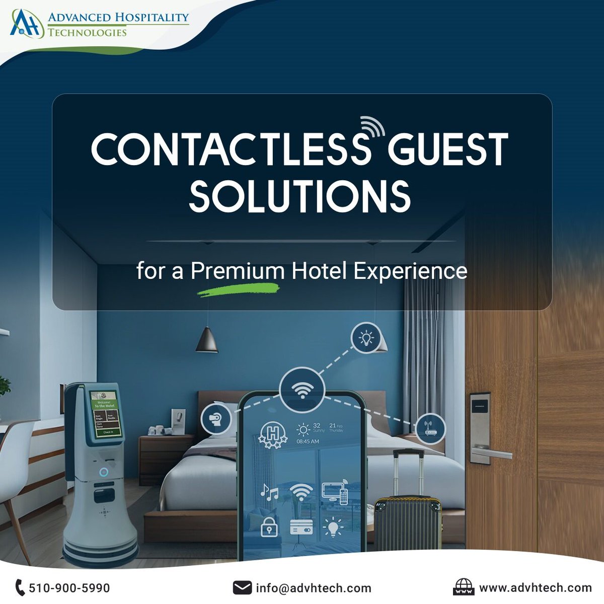 advhtech's tweet image. Advanced Hospitality Technologies provides Contactless Guest Solutions for a Premium Hotel Experience.

Looking for innovative contactless guest solutions for your hotel? Click the link to get in touch with us now | bit.ly/3Ee1Da9

#contactlesstechnology