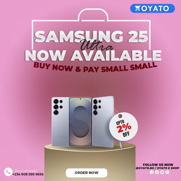 NEW ARRIVAL ALERT!

Get ready to experience the future of smartphones! We're excited to announce that the #SamsungS25 is now available!

Don't miss out on the latest innovation! Visit us to learn more and get your hands on this amazing device!

Shop only on