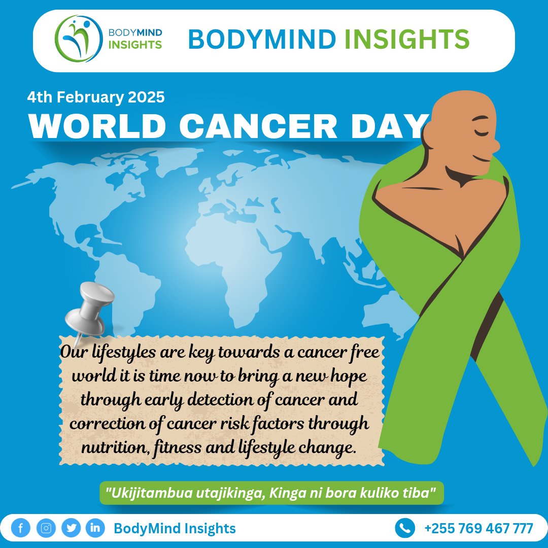 BodyMindTz's tweet photo. Our lifestyles are key towards a cancer free world it is time now to bring a new hope through early detection of cancer and correction of cancer risk factors through nutrition, fitness and lifestyle change.
#Cancer #Saratani #Awareness @GilbertGaston5 https://t.co/NjZsRze51h