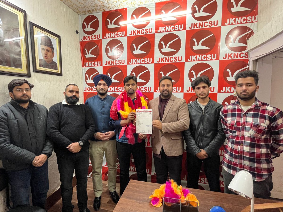 HarshvardhanNc's tweet photo. With the Consent of ZP @AbdulGhaniMalik sb  and Honorable MLA Gulabgarh #ErKurshed sb  i m very happy to announce @i_Imtiazzaffar as the District President Reasi of National Conference Student's Union.

@JKNC_ @jkncsuofficial @YNCJK https://t.co/PWO307Zyo4