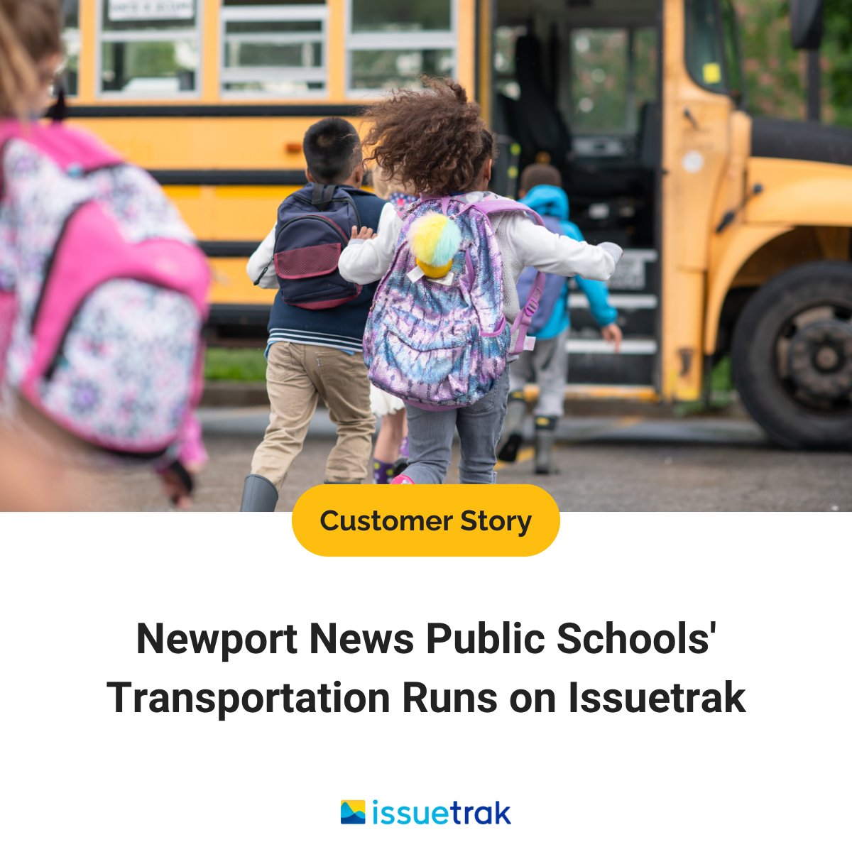 Issuetrak's tweet image. Issuetrak is helping Newport News Public Schools keep buses on schedule and students safe! 🙌 Read more: hubs.ly/Q033qmph0 

#PublicSchools #IssueTracking