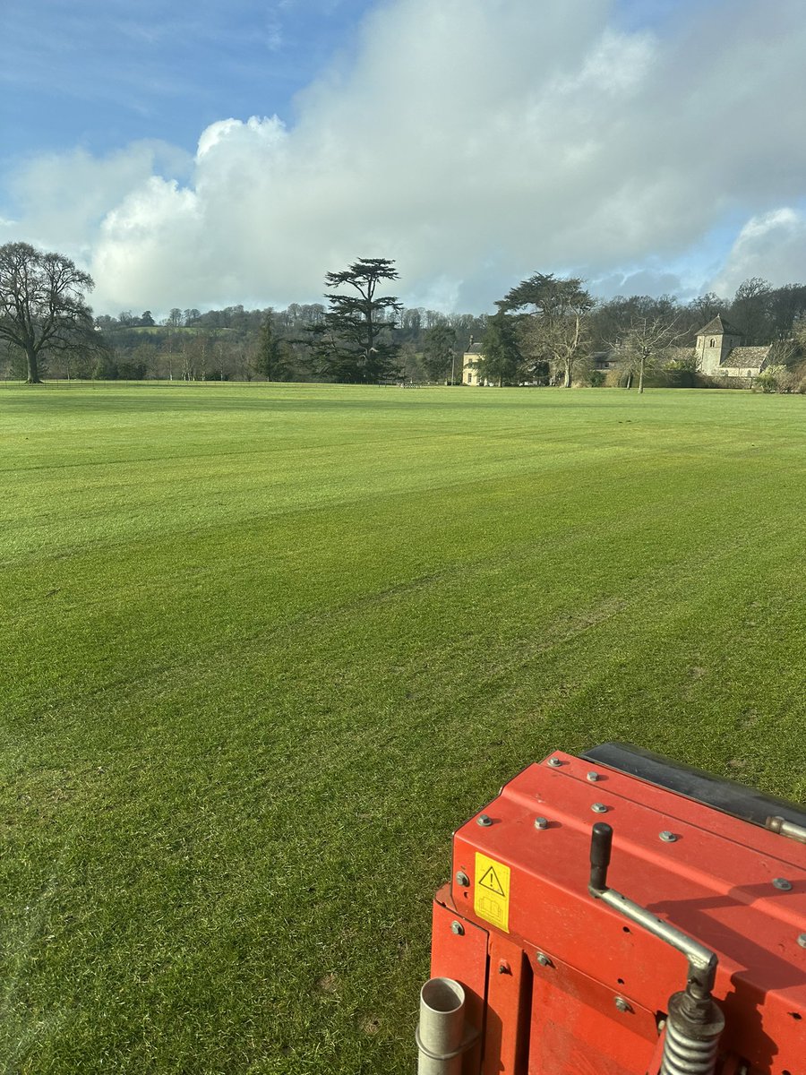 A beautiful day for it yesterday.. get in touch for all sports turf enquiries <a href="/WiedenmannUK/">Wiedenmann UK</a> <a href="/turfcareblog/">TurfCareBlog</a> <a href="/Pitchcare/">Pitchcare</a> <a href="/chris_calcott1/">Chris Calcott</a>
