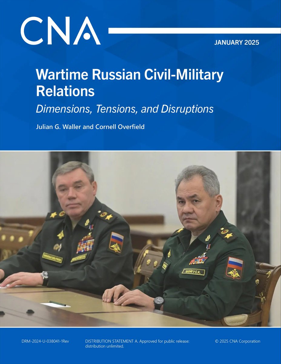 🚨 Pleased to share a major new report from our team at <a href="/CNA_org/">CNA</a>: a study on wartime Russian civil-military relations. Includes a novel framework for civil-mil tensions, tracking the drama of high-level military dismissals, and qual + quant insights into Prigozhin's Rebellion.