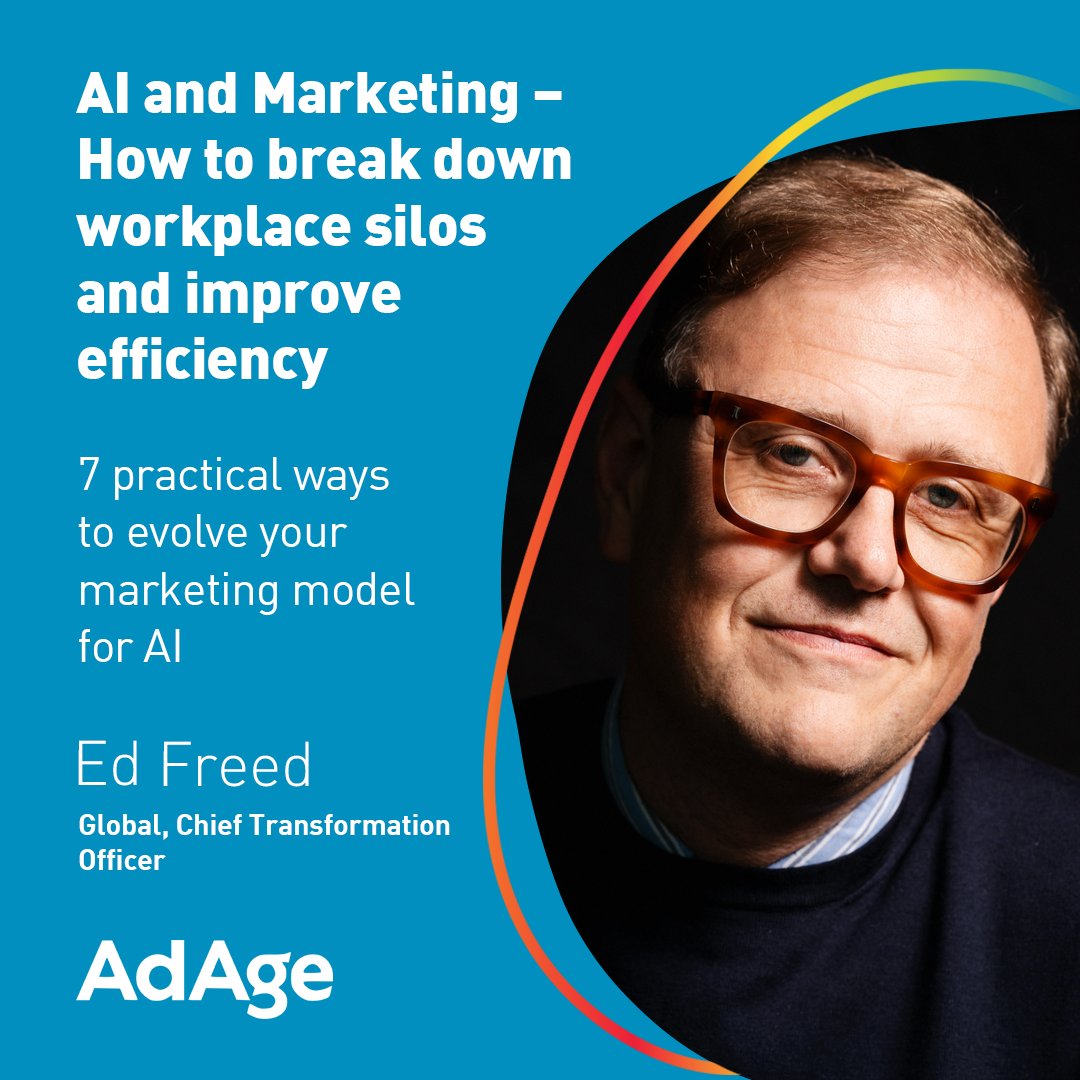 AI is reshaping marketing—are you ready? Ed Freed our Global Chief Transformation Officer outlines how marketers need to rethink their marketing model in this <a href="/adage/">Ad Age</a> op-ed.

adage.com/article/opinio…