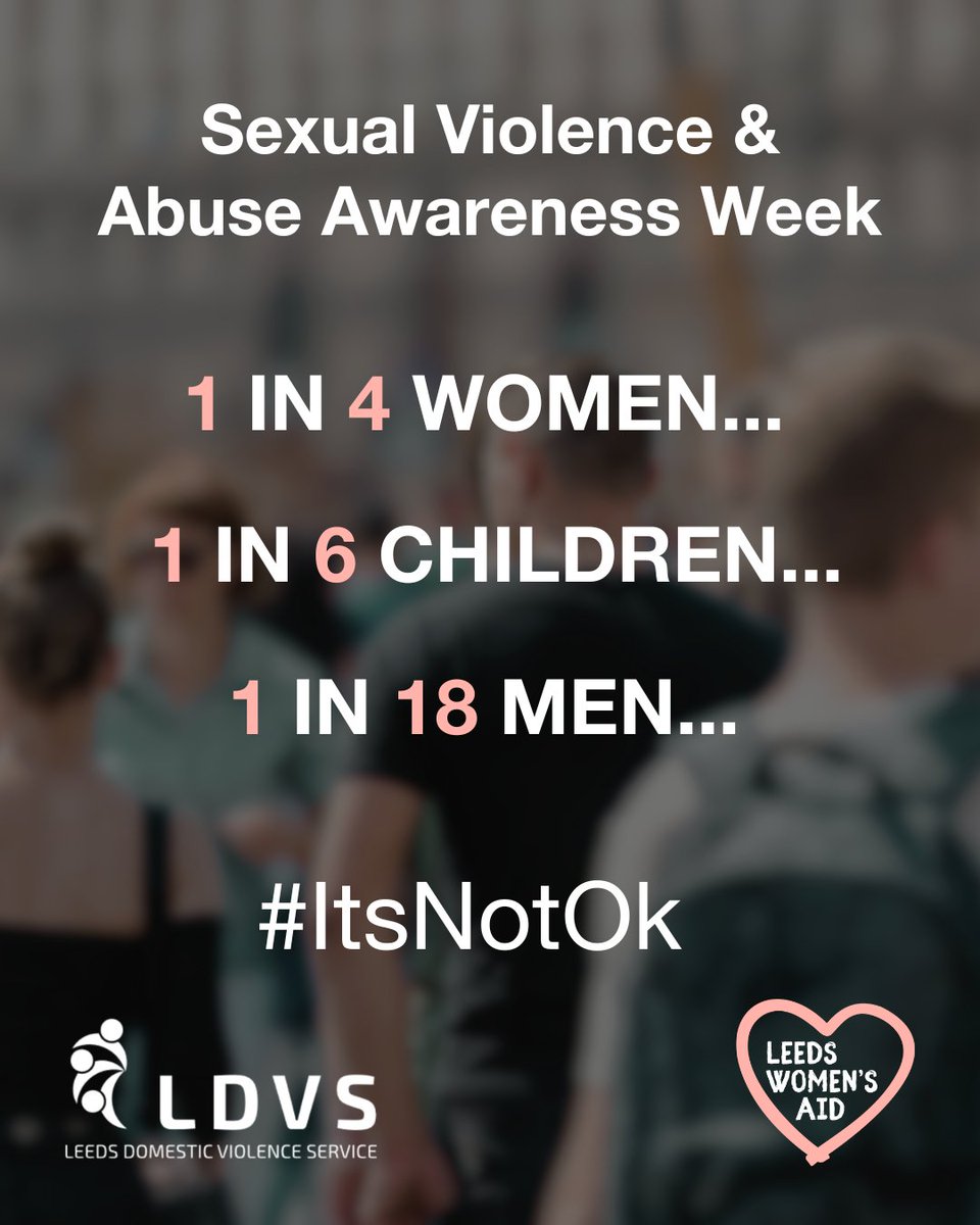 This week is Sexual Abuse &amp; Violence Awareness Week.

Sexual abuse or violence, can be a form of domestic abuse, as it is often committed by a partner or family member. For instance, 1 in 2 rapes against women are committed by a current or former partner.