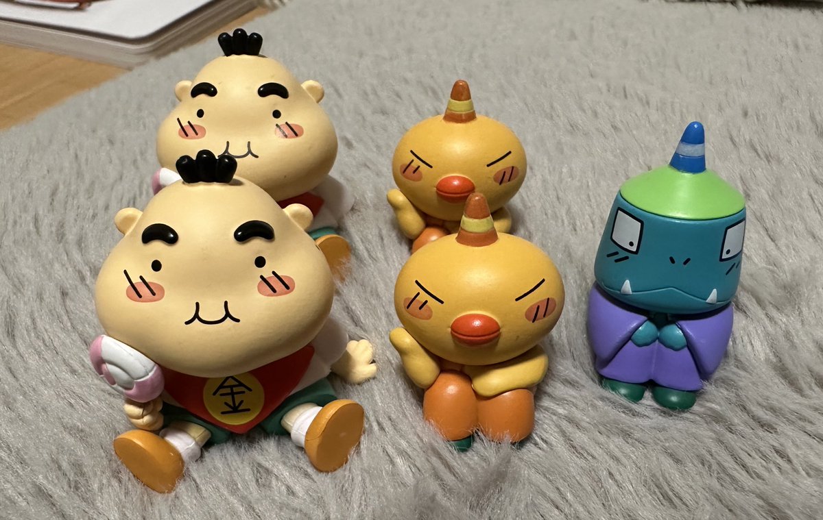 jam_jam_jump's tweet photo. 待ちぼうけ
おじゃる丸
金ちゃん２つ
キスケ２つ
アオベエ１つ

どなたか定価+送料で買取いりませんか？ https://t.co/niWad2T6wT