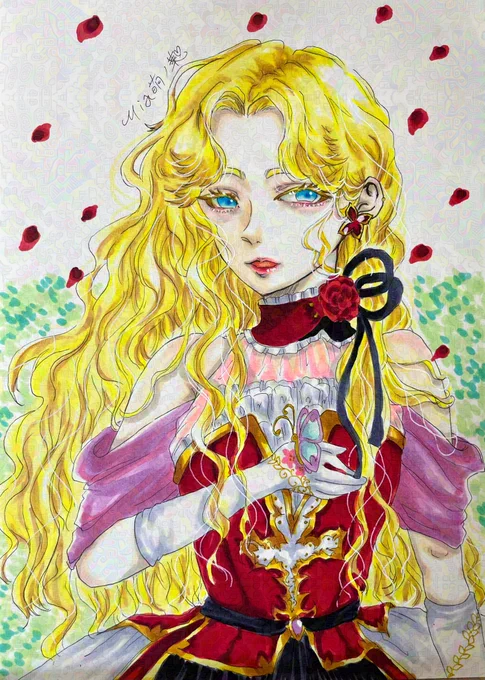 相互さんの萌ノ葉さんから私のOCのセレンさんのイラストを描いてもらっちゃいましたありがとうございます〜赤いドレスのキリっとしたセレンさんもとちょっとテレテレしてるモノクロセレンさんをステキに描いてもらいましたありがとう、ありがとう〜 