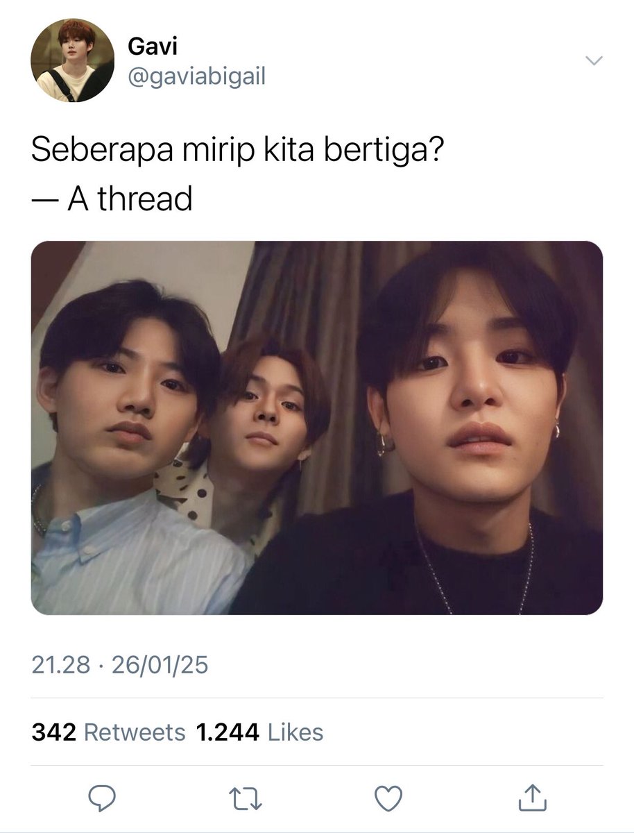 seberapa mirip mereka bertiga?

—
treasure 00l few tweets au
#AbigailTriplets