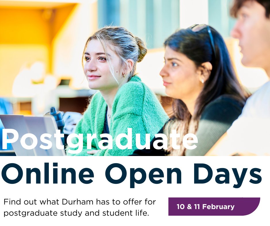 Durham History (@durham_history) on Twitter photo Are you interested in doing an MA with us? Want to learn more about the research, teaching, and resources that we can offer postgraduates? Then come along to the next <a href="/durham_uni/">Durham University</a> online open day on 10th-11th February 2025. More details available at: durham.ac.uk/visit-us/open-… Are you interested in doing an MA with us? Want to learn more about the research, teaching, and resources that we can offer postgraduates? Then come along to the next <a href="/durham_uni/">Durham University</a> online open day on 10th-11th February 2025. More details available at: durham.ac.uk/visit-us/open-…