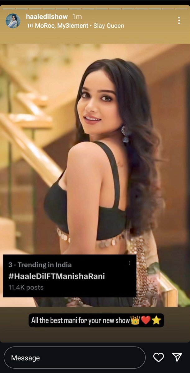 Guys they recognised our trend, sabki stories reshare kar rahe hai.
🥹🧿🤍🤍

#HaaleDilFtManishaRani 
#manisharani
