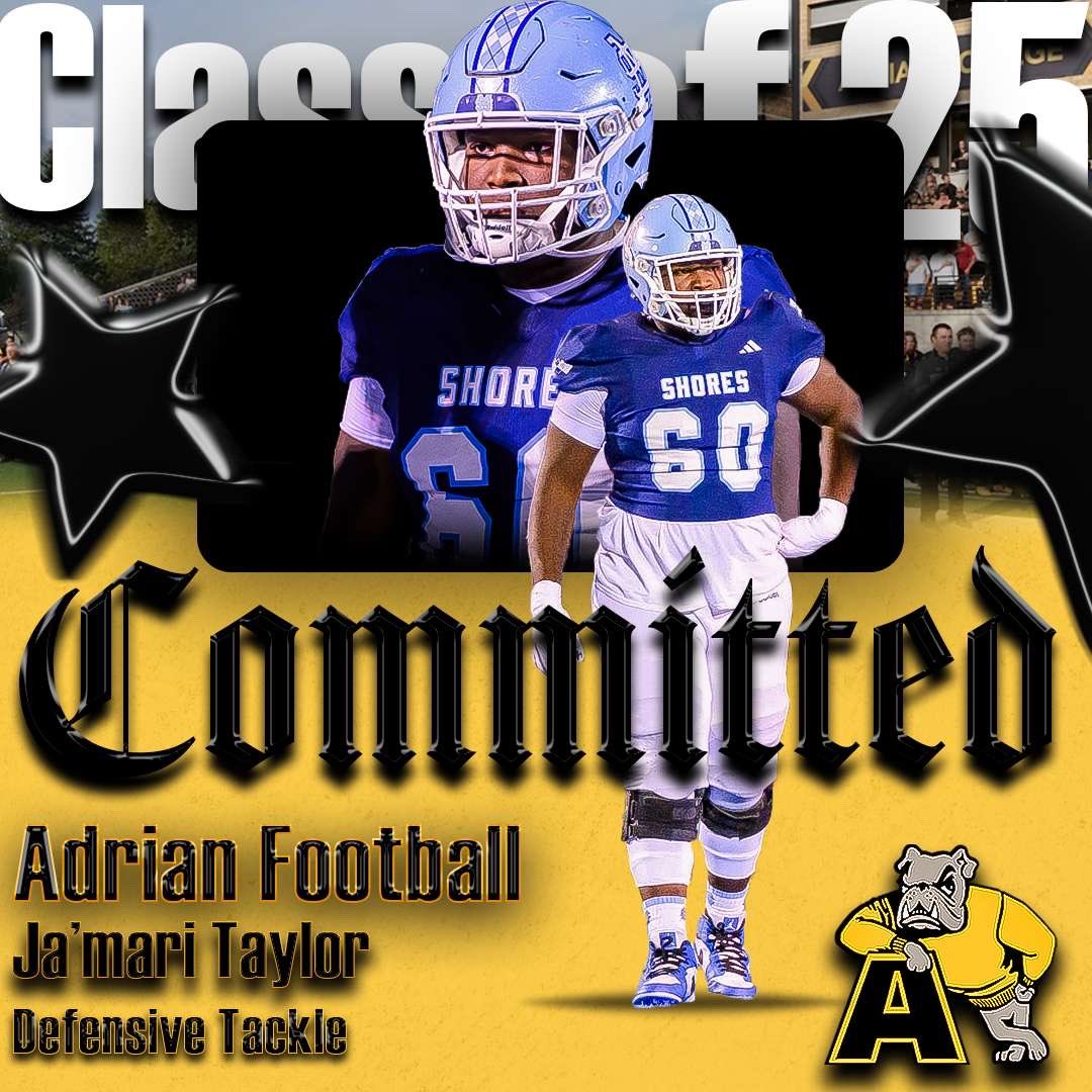 Jamari taylor (@jamari_taylor60) on Twitter photo Blessed to announce my commitment to <a href="/AdrianCollegeFB/">Adrian College Football</a> first I wanna think god for sticking with me through this whole things it’s been hard but that’s what it’s all about. Wanna say thank you to everyone who pushed me to be the best <a href="/MSSailorFball/">MSHSailor🏈🇺🇸⚓️</a> Blessed to announce my commitment to <a href="/AdrianCollegeFB/">Adrian College Football</a> first I wanna think god for sticking with me through this whole things it’s been hard but that’s what it’s all about. Wanna say thank you to everyone who pushed me to be the best <a href="/MSSailorFball/">MSHSailor🏈🇺🇸⚓️</a>