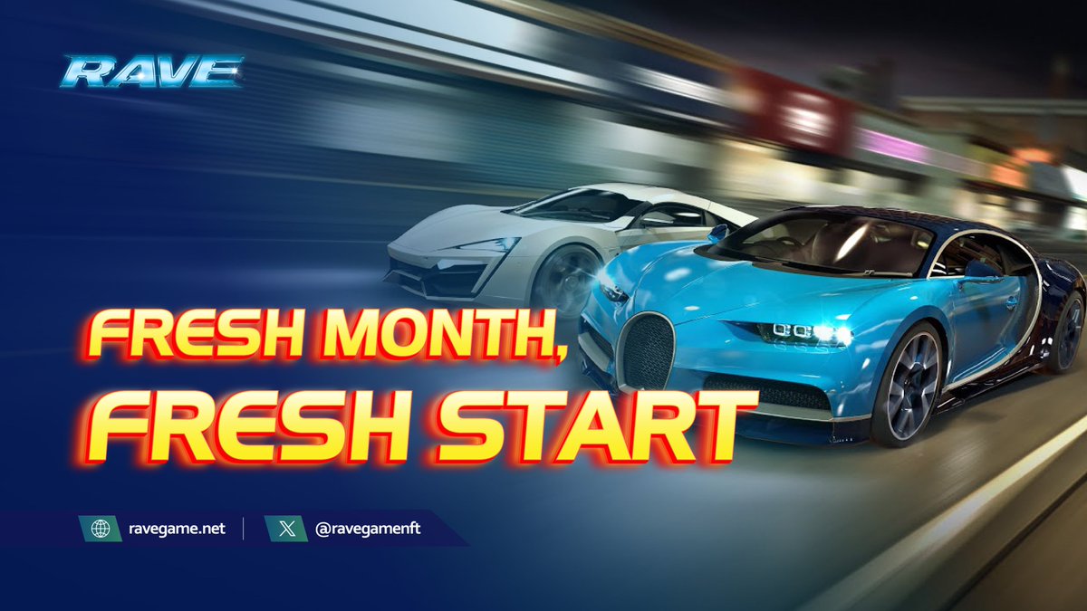 Vroom vroom! 🏎💨

Fresh month, fresh start! Run towards your goals with Rave🔥

#Rave #Web3Games